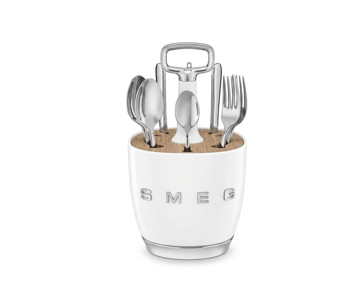 Органайзер для столовых приборов Smeg Caddy с набором столовых приборов Белый (2866060944)