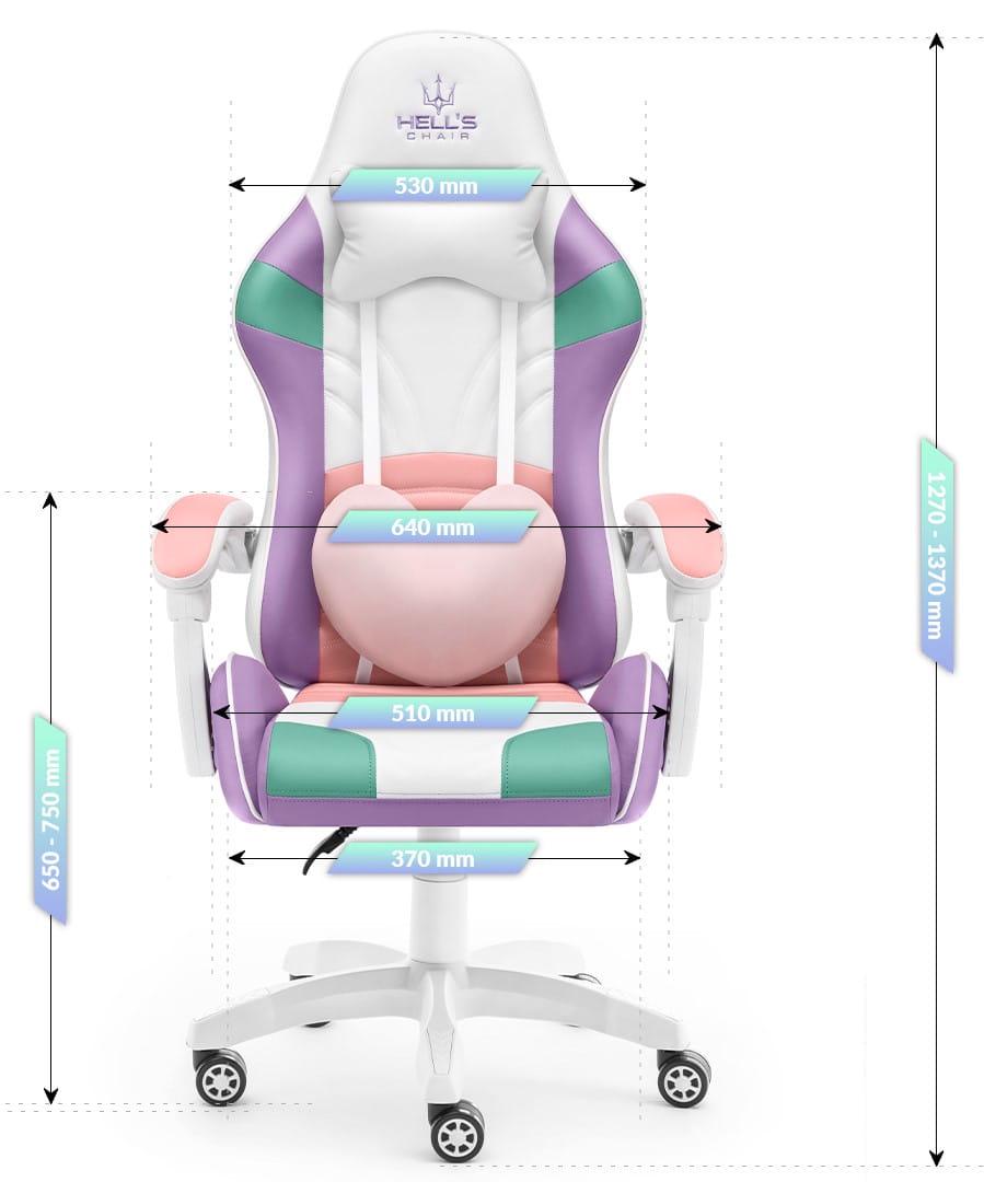 Крісло геймерське Hell's Chair Rainbow Plus-6114 Onix - фото 9