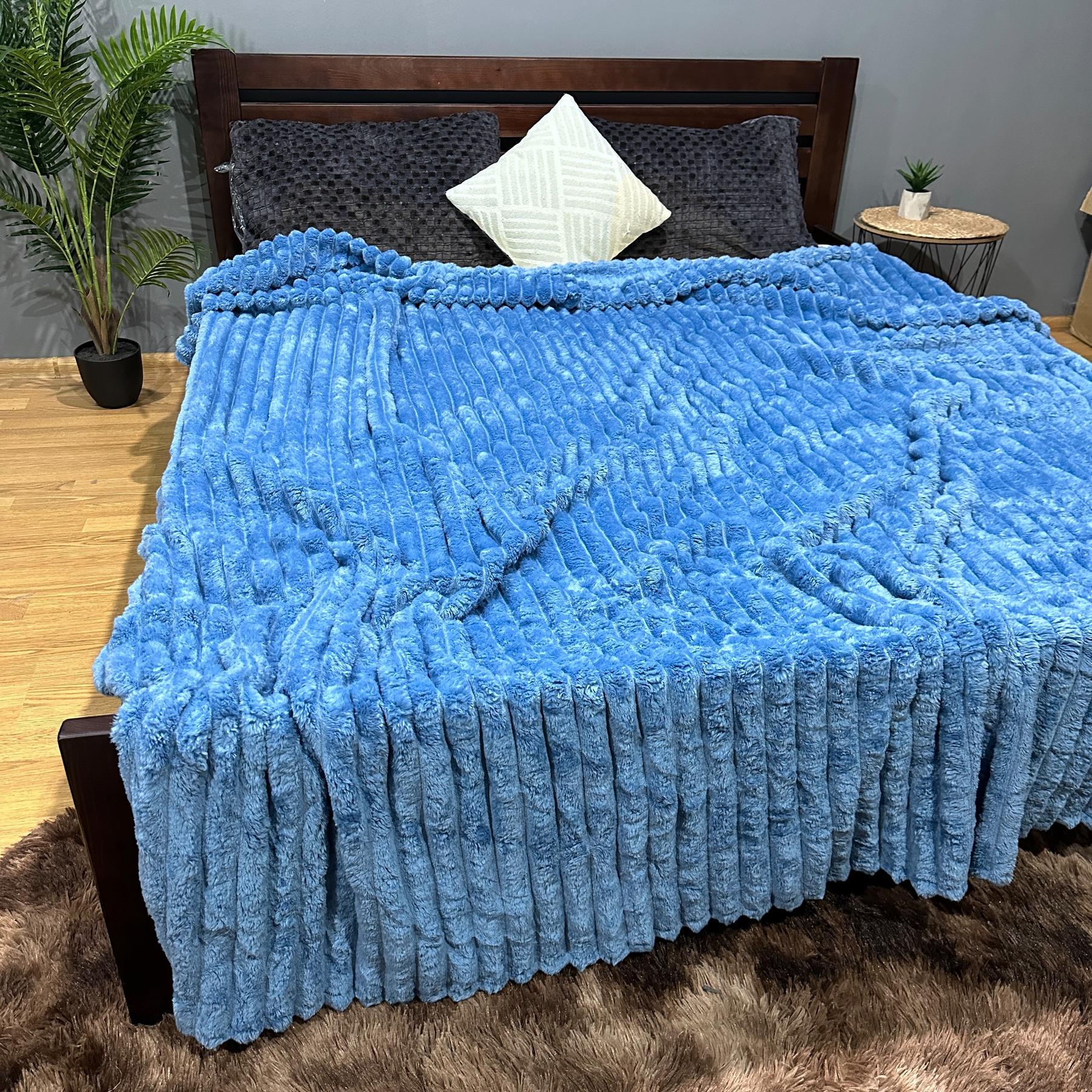 Покривало Королівський шарпей євро 200х220 см Морська хвиля - фото 5 Покривало Королівський шарпей євро 200х220 см Морська хвиля - фото 5