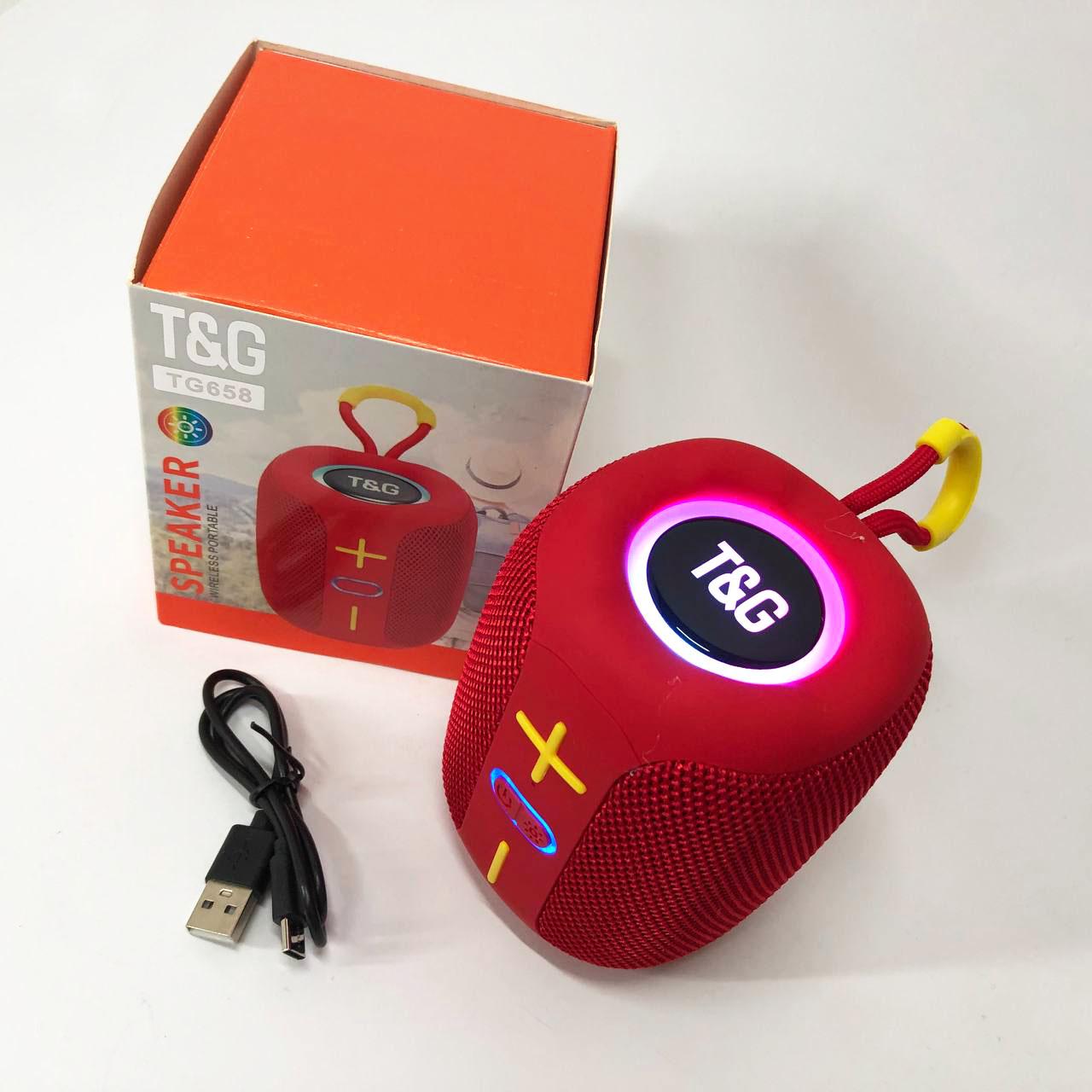 Колонка портативна з RGB підсвічуванням TG658 8W Червоний - фото 9