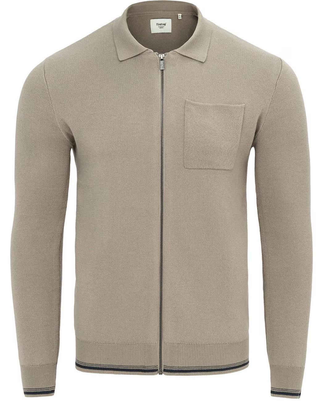 Кардиган мужской Firetrap 33478002 с длинными рукавами XL Бежевый (2334780024702)