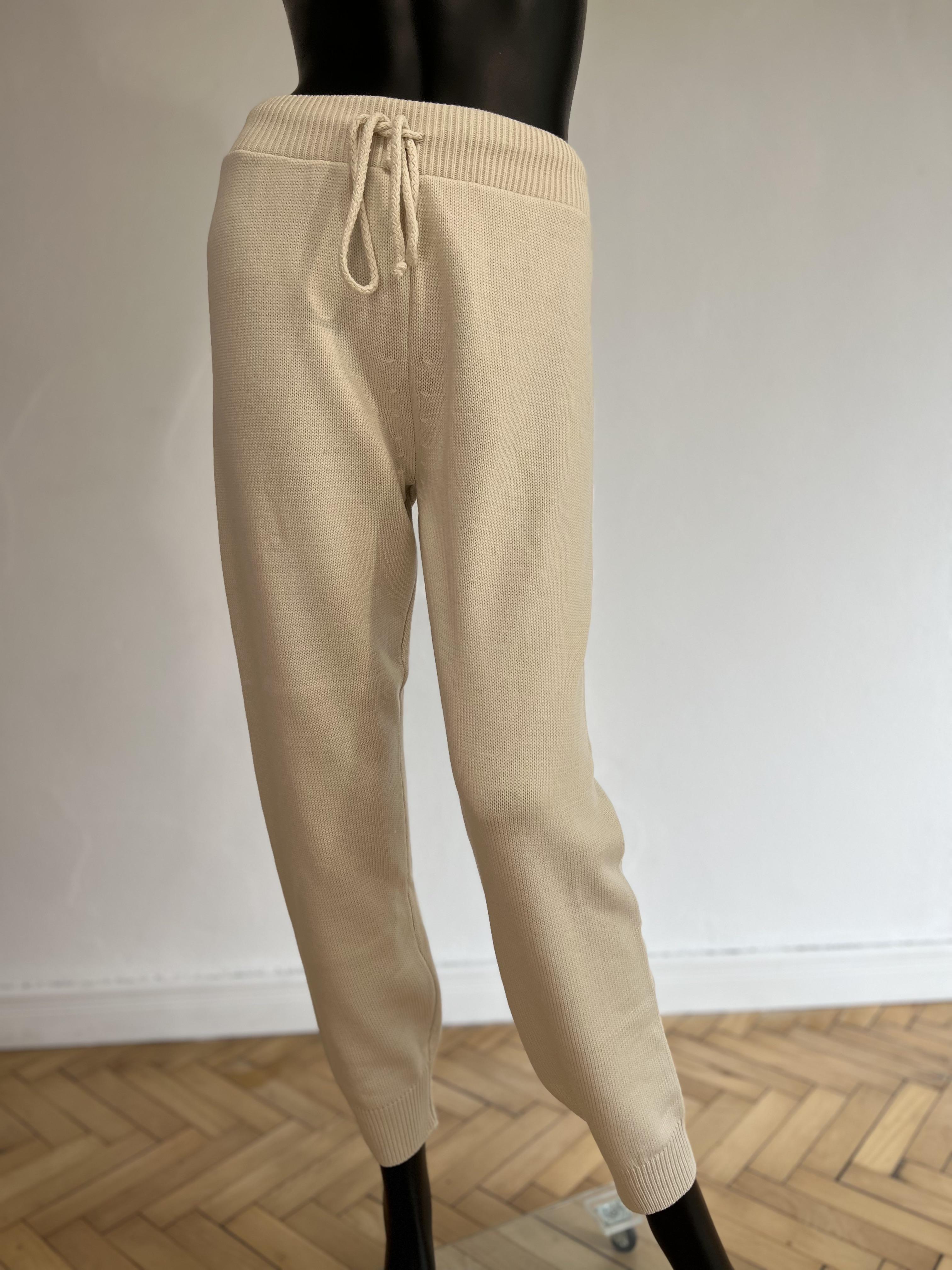 Брюки вязаные женские на зиму-весну WALERI one size Молочный Брюки вязаные женские на зиму-весну WALERI one size Молочный