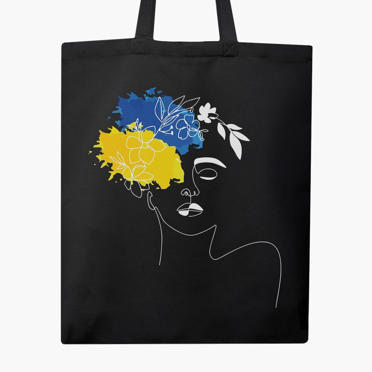 Эко сумка Имя ее-Украина на молнии с карманом Черный (9227-3700-5)