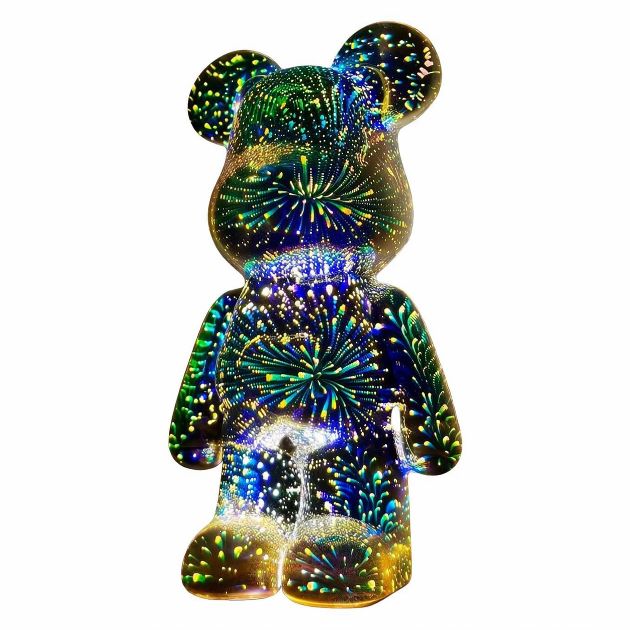 Ночник 3D Bearbrick Мишка 23 см USB 3 режима свечения регулировки яркости