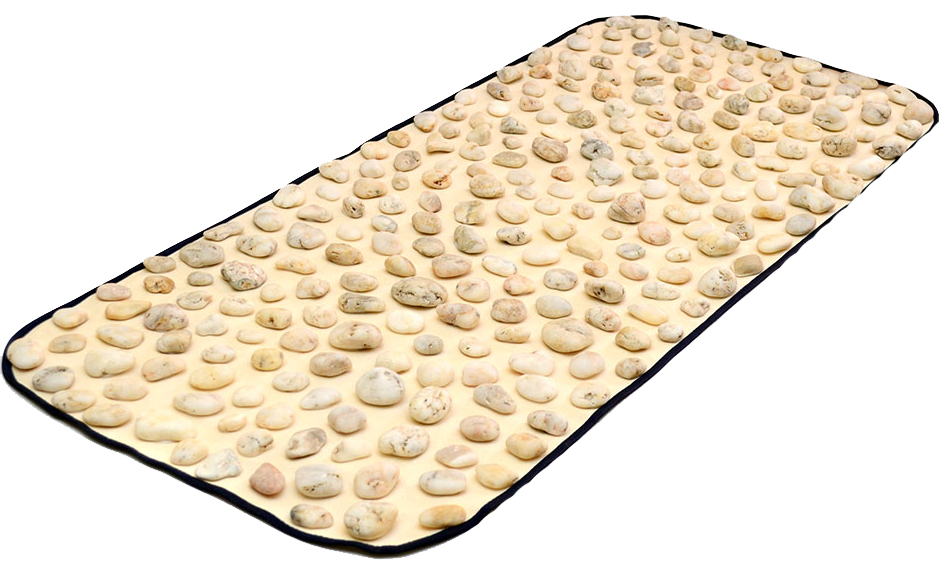Коврик массажный из натуральной гальки Ortek ортопедический 90х40 см