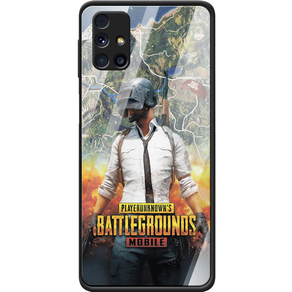 Чехол Boxface Samsung M317 Galaxy M31s PUBG Mobile Чорний силікон зі склом (40942-up2309-41115)