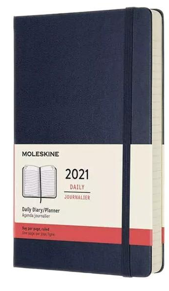 Ежедневник Moleskine 2021 средний Синий (DHB2012DC3Y21)