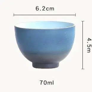 Пиала для чая керамическая Синий сапфир полусфера 70 мл (819) - фото 6