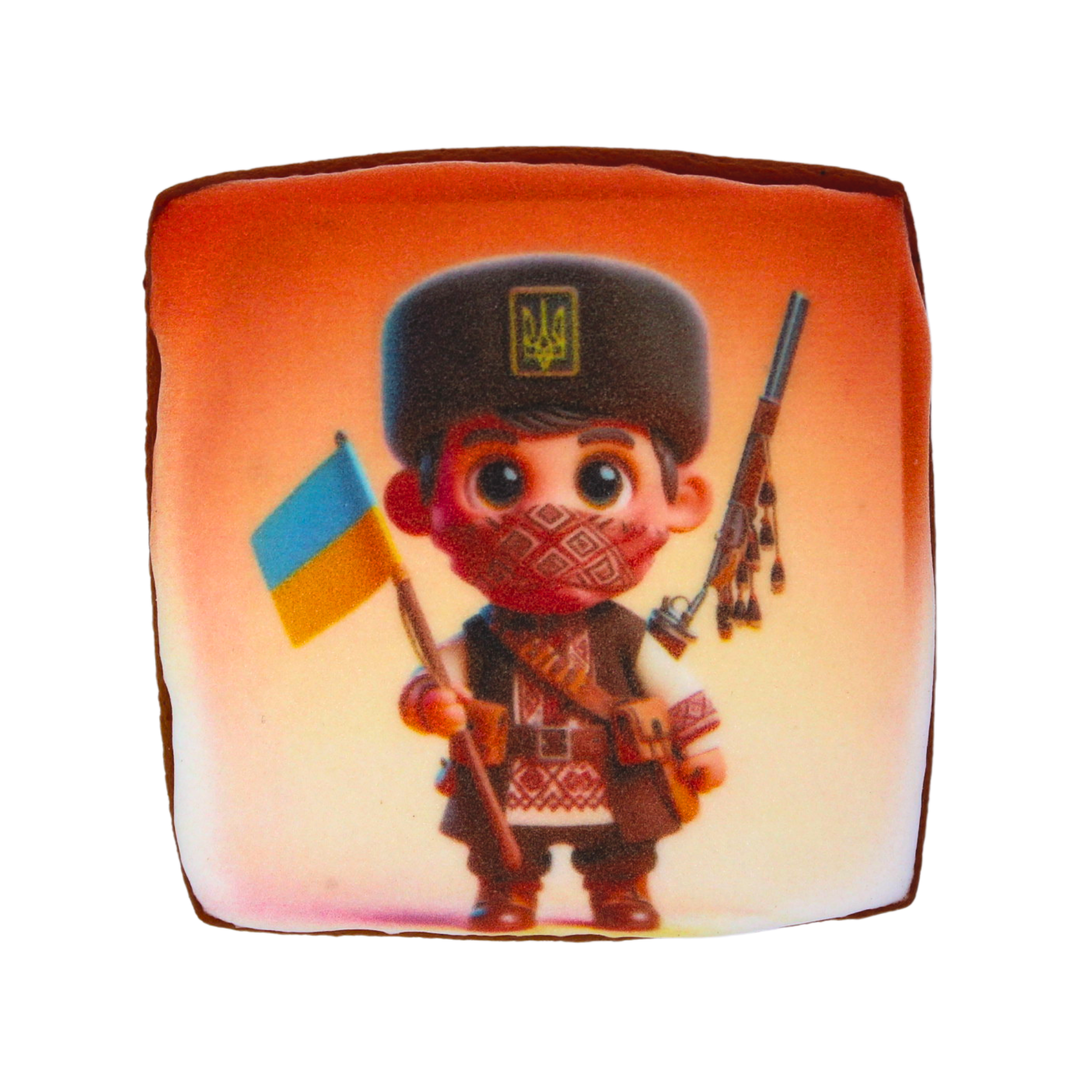 Пряник с принтом Крафт Печиво День Защитников Украины Защитник 45 г