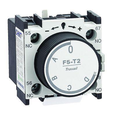 Блок затримки CHINT F5-T0 0,1-3 сек на включення 1NO+1NC (258021)