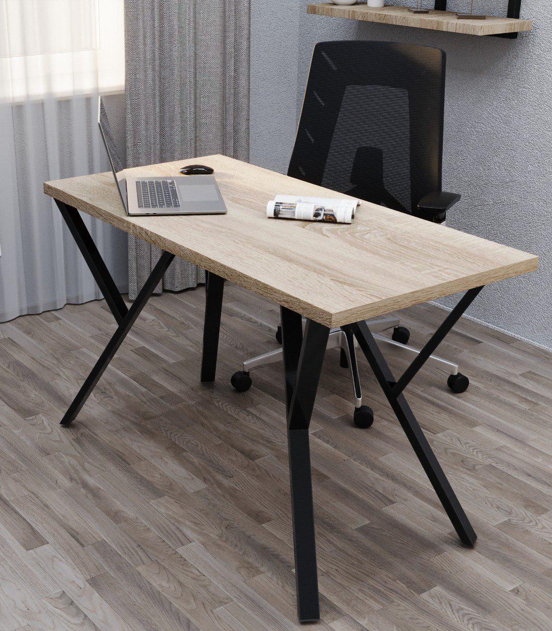 Стол письменный Loft Серия 5 металлический профиль 60х30 мм 1200х600х32 мм Дуб сонома (22120432)