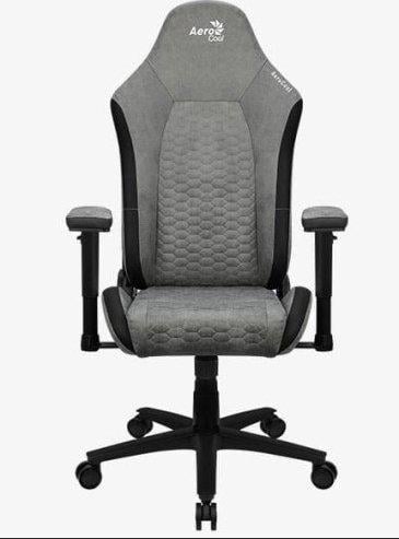 Крісло комп'ютерне для геймера AeroCool Crown AeroSuede Stone Grey (511004)