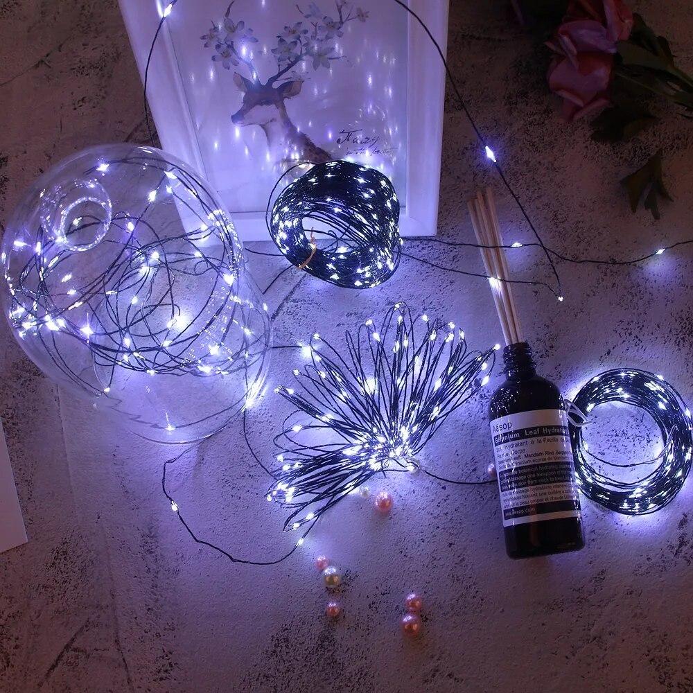 Гирлянда Капля росы с режимами уличная на пульте 1000 LED Белый (24001) - фото 6 Гирлянда Капля росы с режимами уличная на пульте 1000 LED Белый (24001) - фото 6