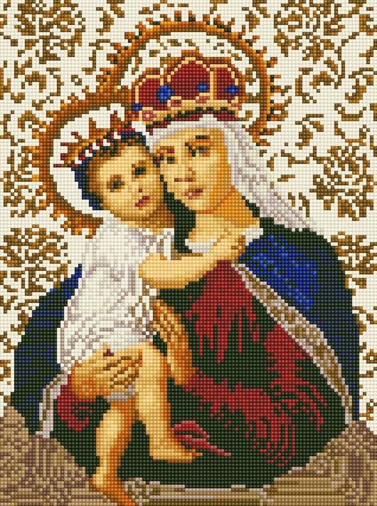 Алмазная мозаика Rainbow Art Икона Иерусалимской Божией Матери 30x40 см (EJ1262)