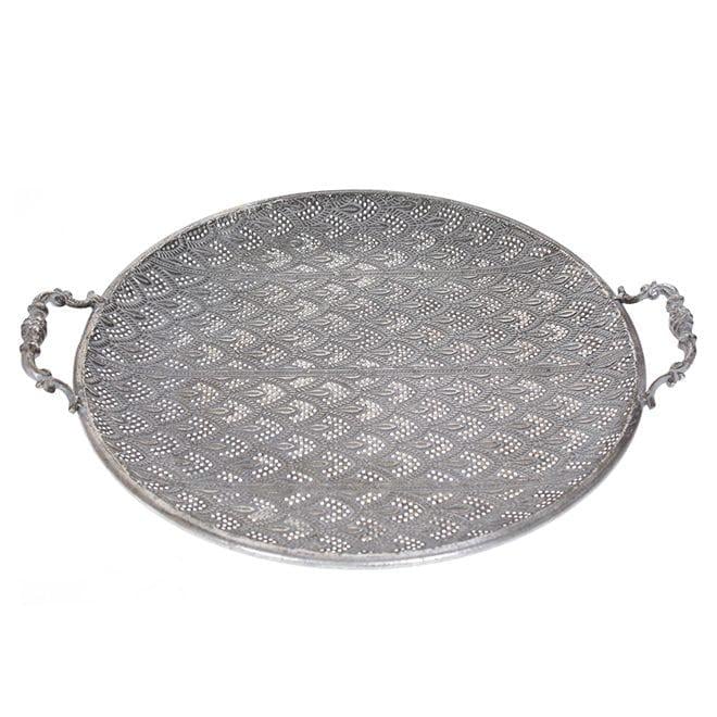 Блюдо металлическое Flora с ручками d 36,5 см (31092)