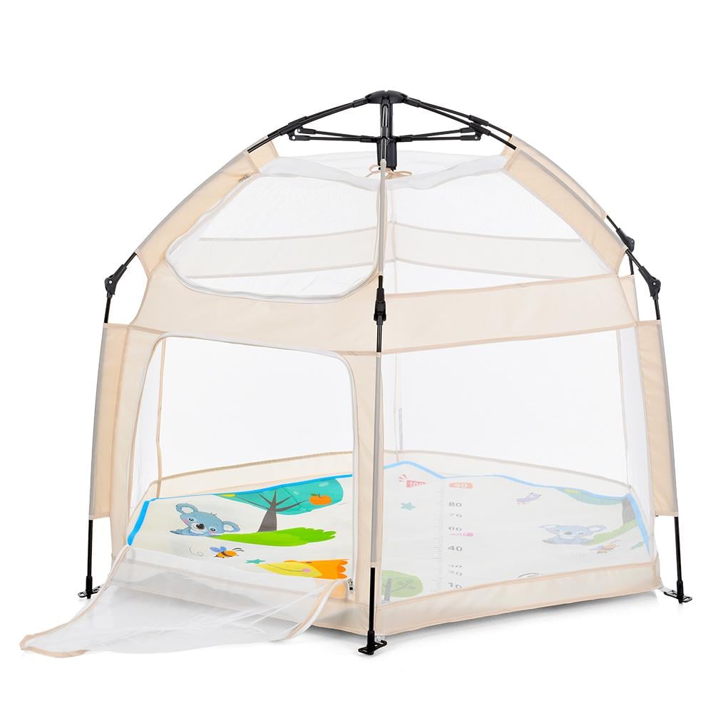 Палатка автоматическая MR 1512 с сетчатыми стенками и ковриком 146х127х110 см Бежевый - фото 3 Палатка автоматическая MR 1512 с сетчатыми стенками и ковриком 146х127х110 см Бежевый - фото 3