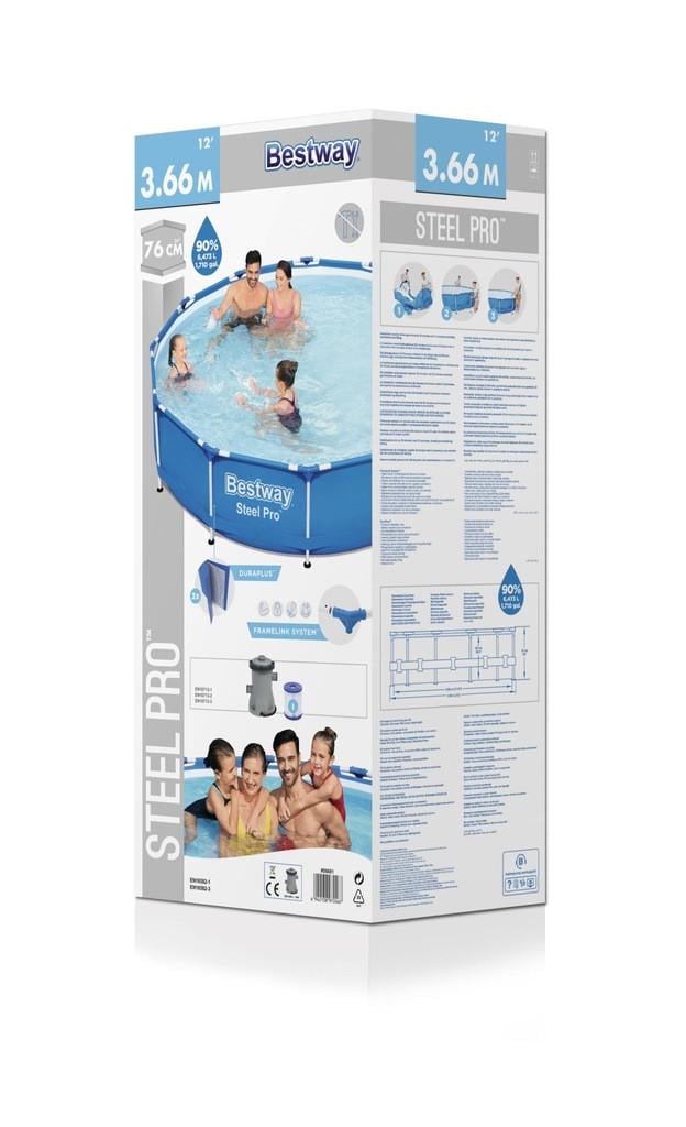 Бассейн каркасный с насосом и фильтром Bestway 56681 6473 л 366х76 см (mx9686) - фото 3 Бассейн каркасный с насосом и фильтром Bestway 56681 6473 л 366х76 см (mx9686) - фото 3