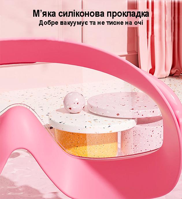 Очки детские и шапочка для плавания с берушами в бассейн и на море Розовый/Фиолетовый - фото 5