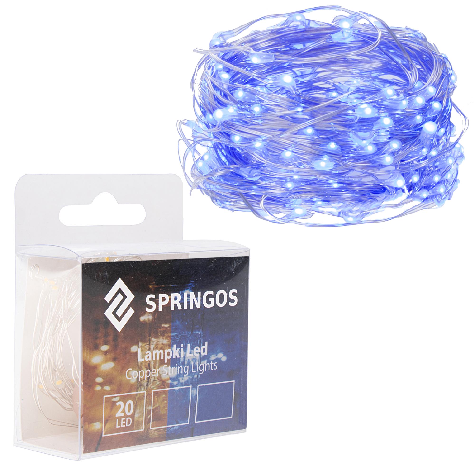 Гірлянда на батарейках Springos 20 LED 1,9 м Blue (CL0007) - фото 6 Гірлянда на батарейках Springos 20 LED 1,9 м Blue (CL0007) - фото 6