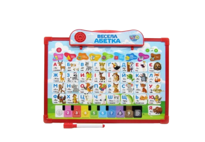 Интерактивная музыкальная доска 2в1 для обучения и рисования Красный (SK 0020)