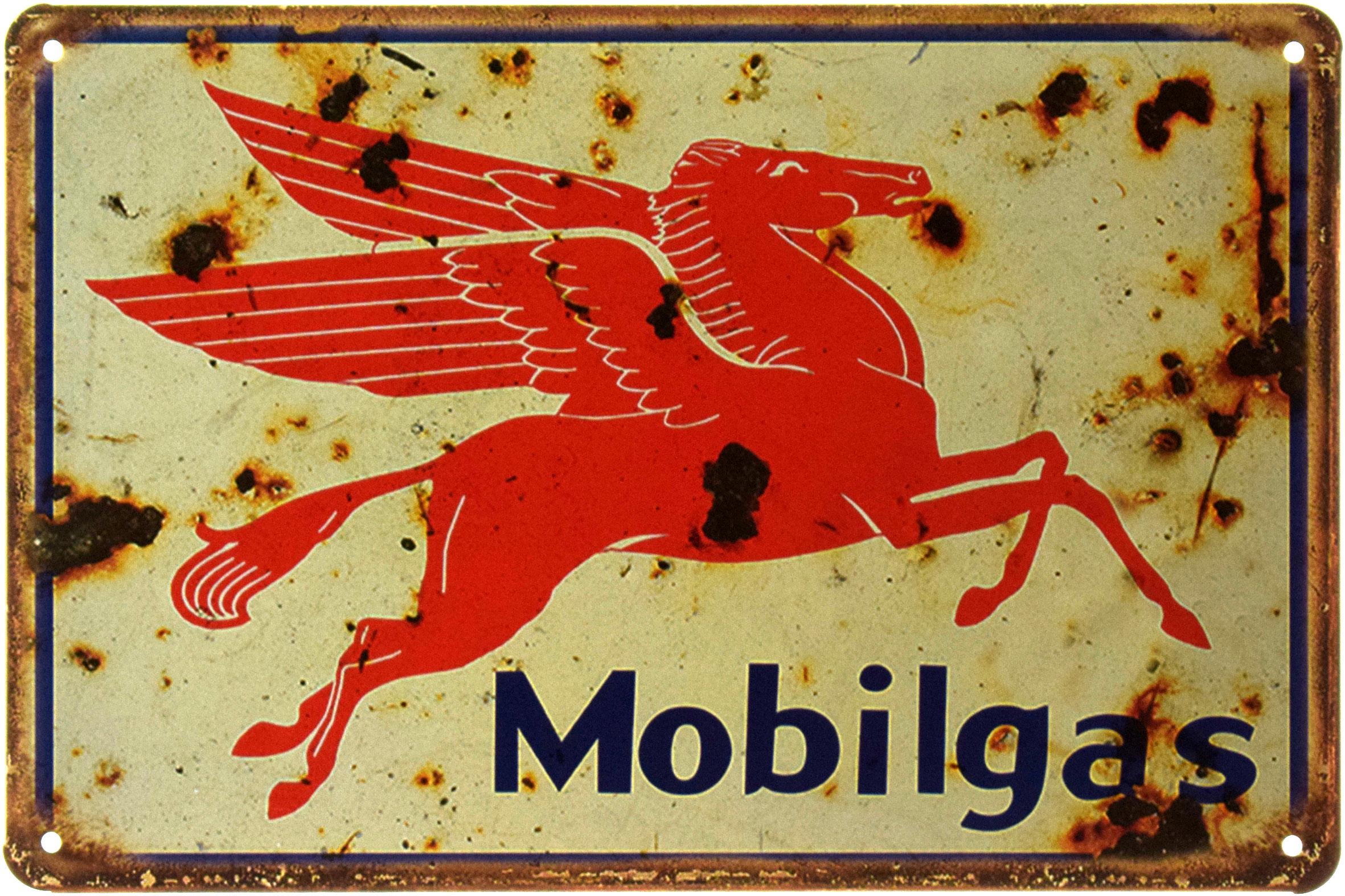 Табличка металлическая Mobilgas Декоративная Ржавчина 20x30 см