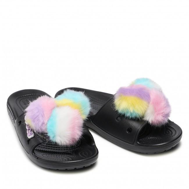 Шльопанці жіночі утеплені Crocs Classic Fur Sure Slide р. 39-40 Чорний (5484) - фото 2 Шльопанці жіночі утеплені Crocs Classic Fur Sure Slide р. 39-40 Чорний (5484) - фото 2