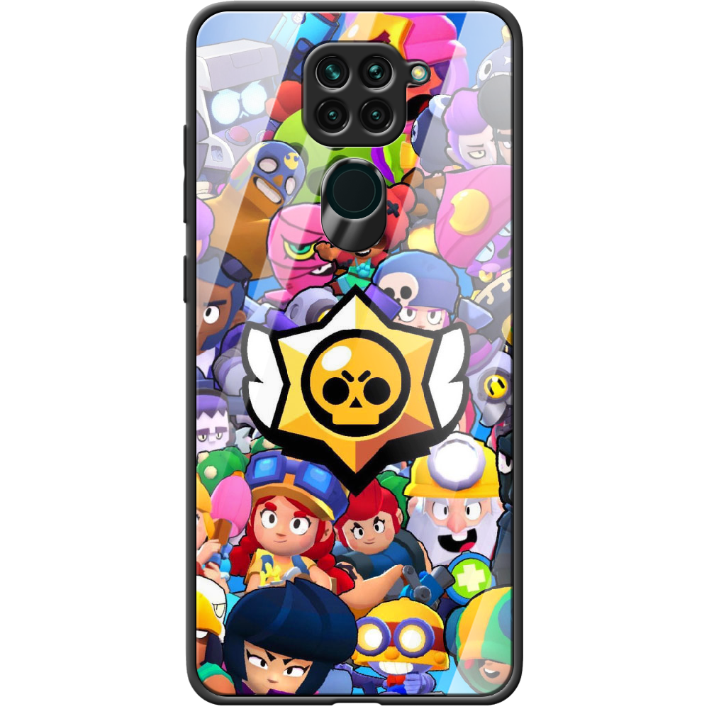 Чохол Boxface Xiaomi Redmi Note 9 Brawl Stars Чорний силікон зі склом (39801-up2389-40102)