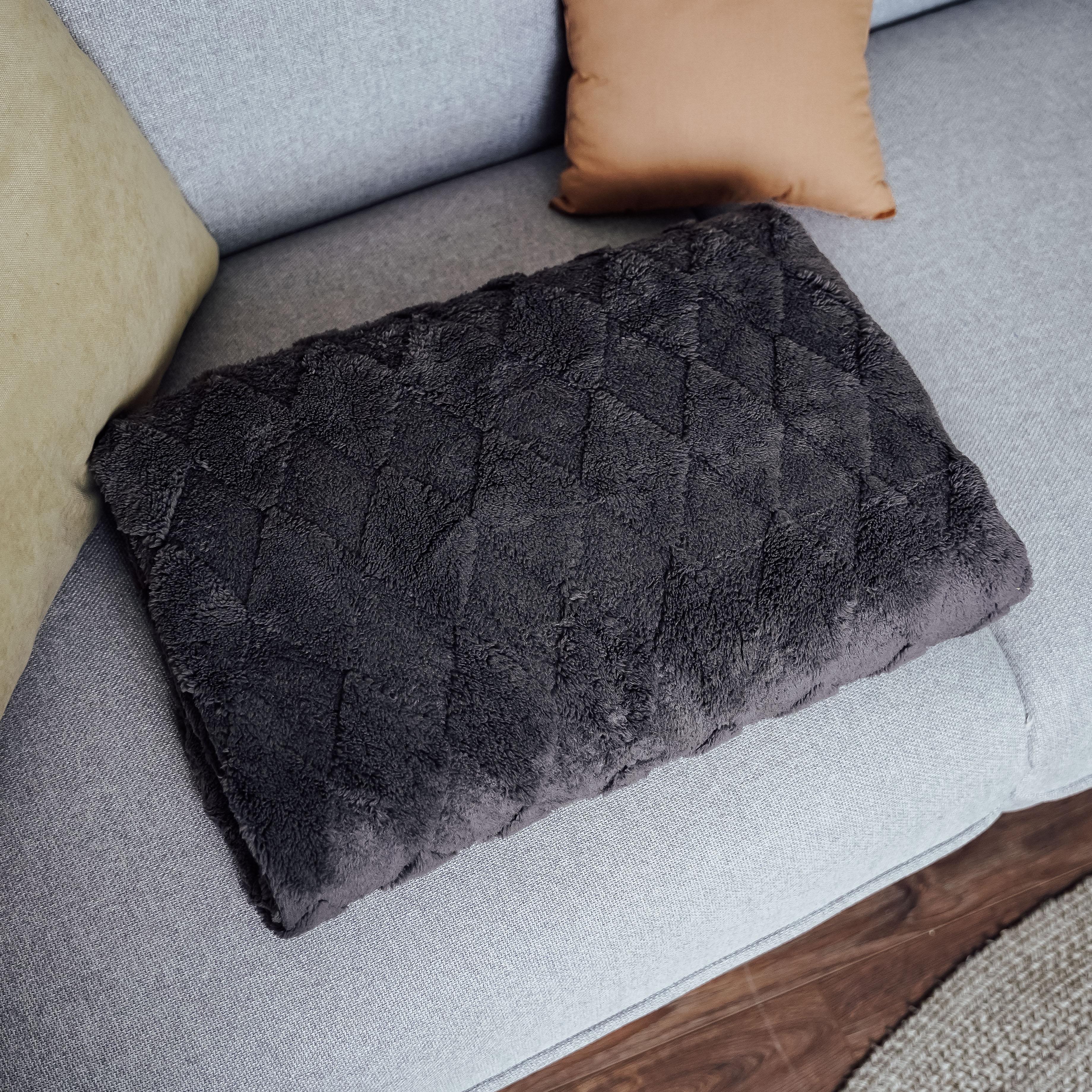 Плед 86866 Ромбы евро Графит (14763_10)