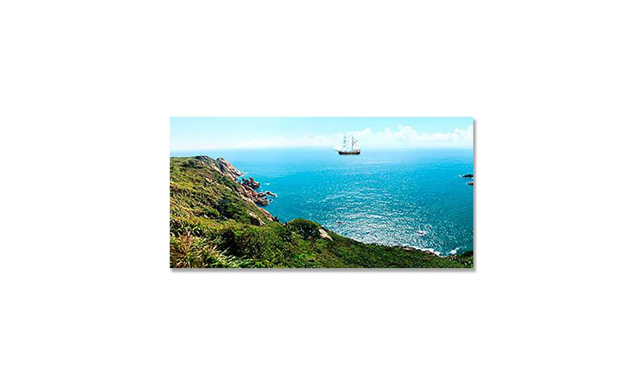 Наклейка виниловая на стол Zatarga Зеленое Побережье 600х1200 мм (1274514145)