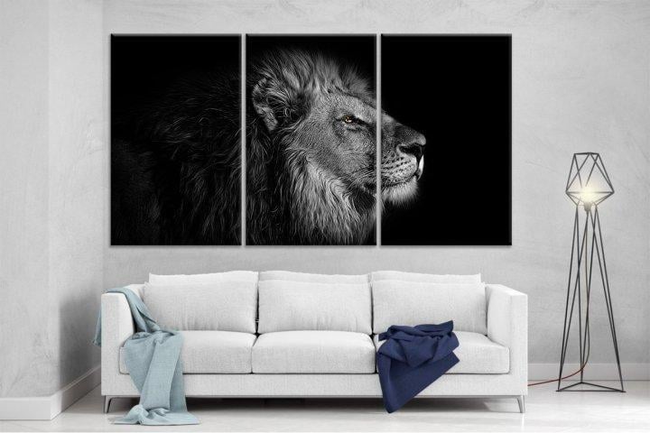 Картина модульная на холсте DK Гордый Лев 159x99 см (XL83)