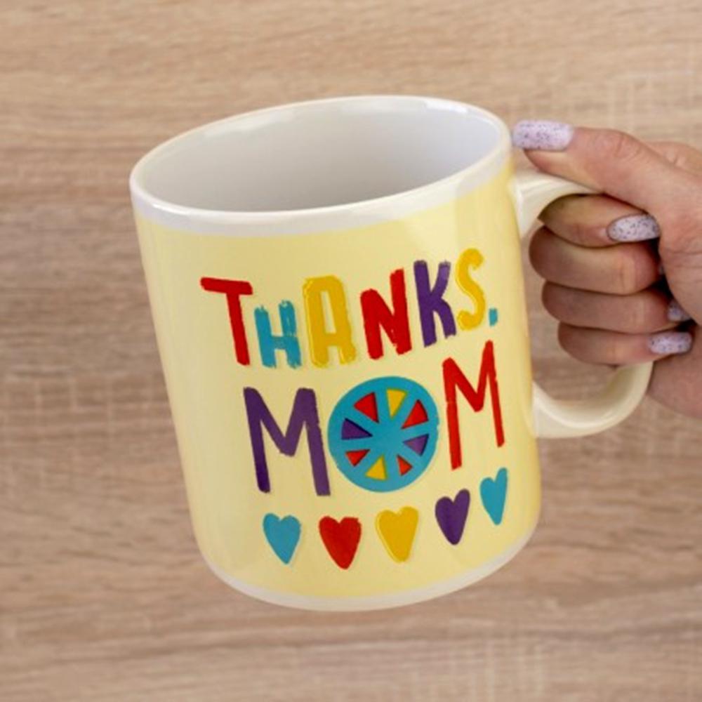 Чашка для мамы "Thanks mom" большая керамическая 1000 мл (27-PC1-2711) - фото 2 Чашка для мамы "Thanks mom" большая керамическая 1000 мл (27-PC1-2711) - фото 2