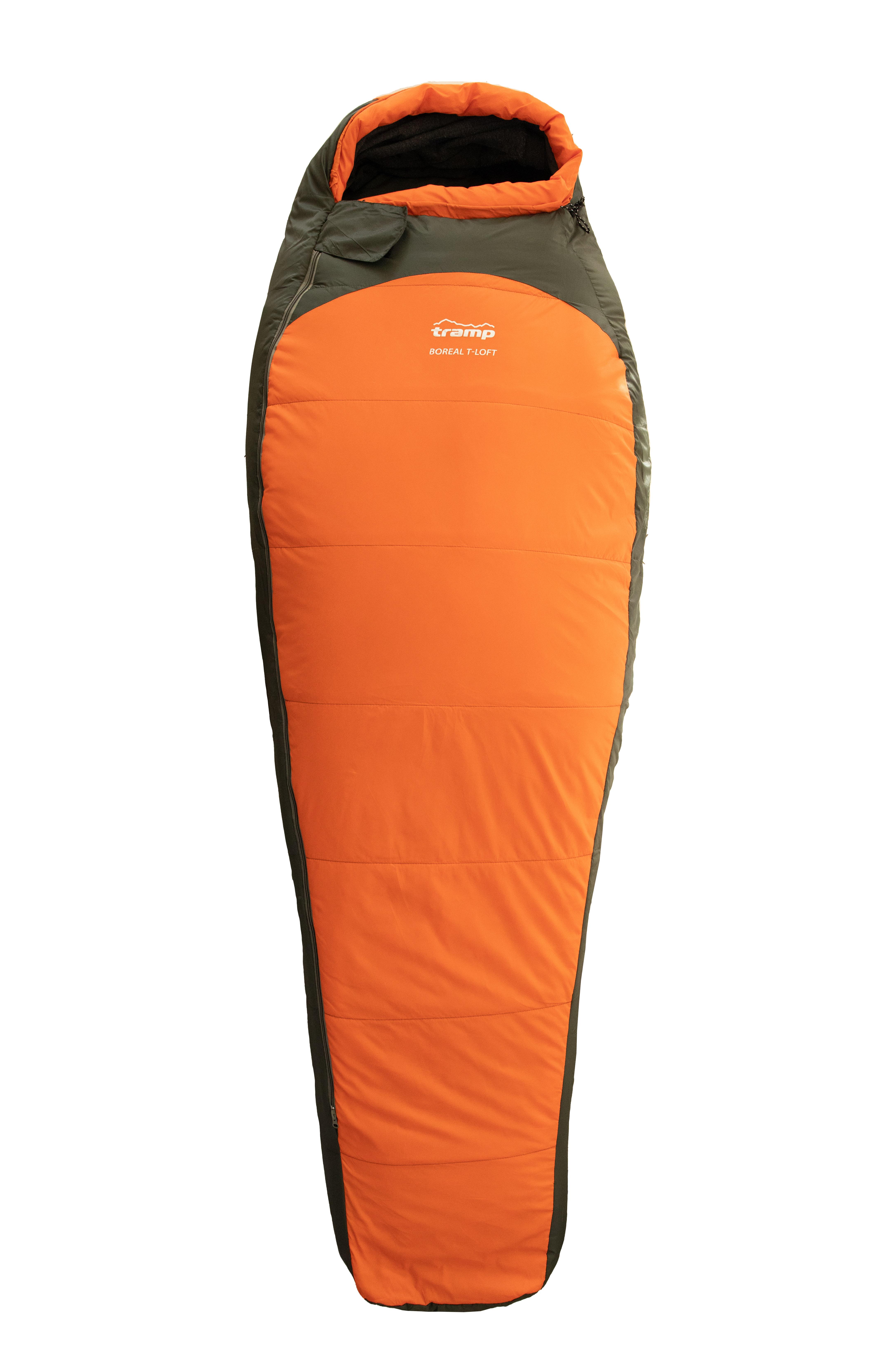 Спальный мешок Tramp Boreal Long кокон правый 225 см/80-55 см Orange/Grey (UTRS-061L)