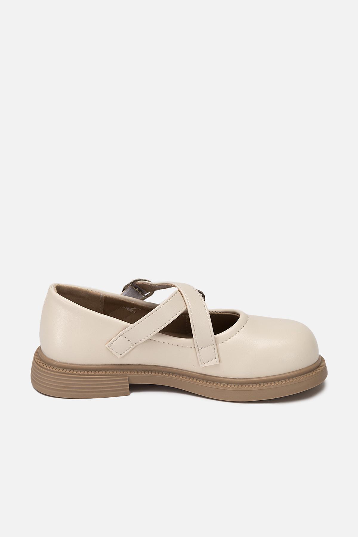 Туфлі на плоскій підошві для дівчинки р. 34 Молочний (SKT000995523) - фото 2 Туфлі на плоскій підошві для дівчинки р. 34 Молочний (SKT000995523) - фото 2