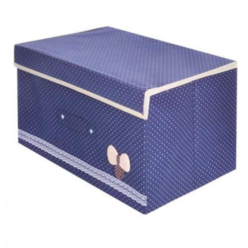 Коробка для хранения вещей Stenson Бантик 44x34x24 см Blue (R15520)