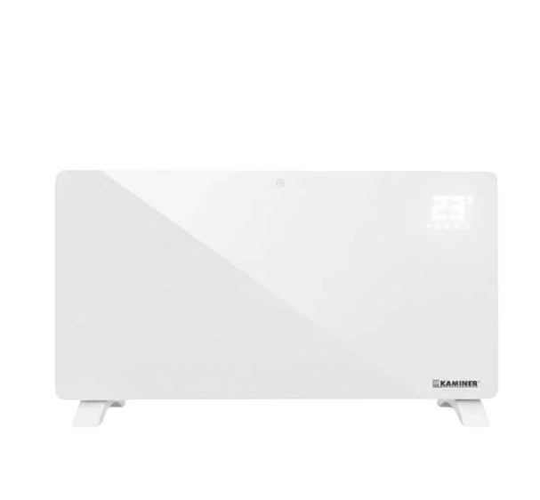 Конвектор стеклянный Kaminer Zelva 26573 2500 Вт WiFi X-Shape IP24 5–50 °C Белый (55321747)