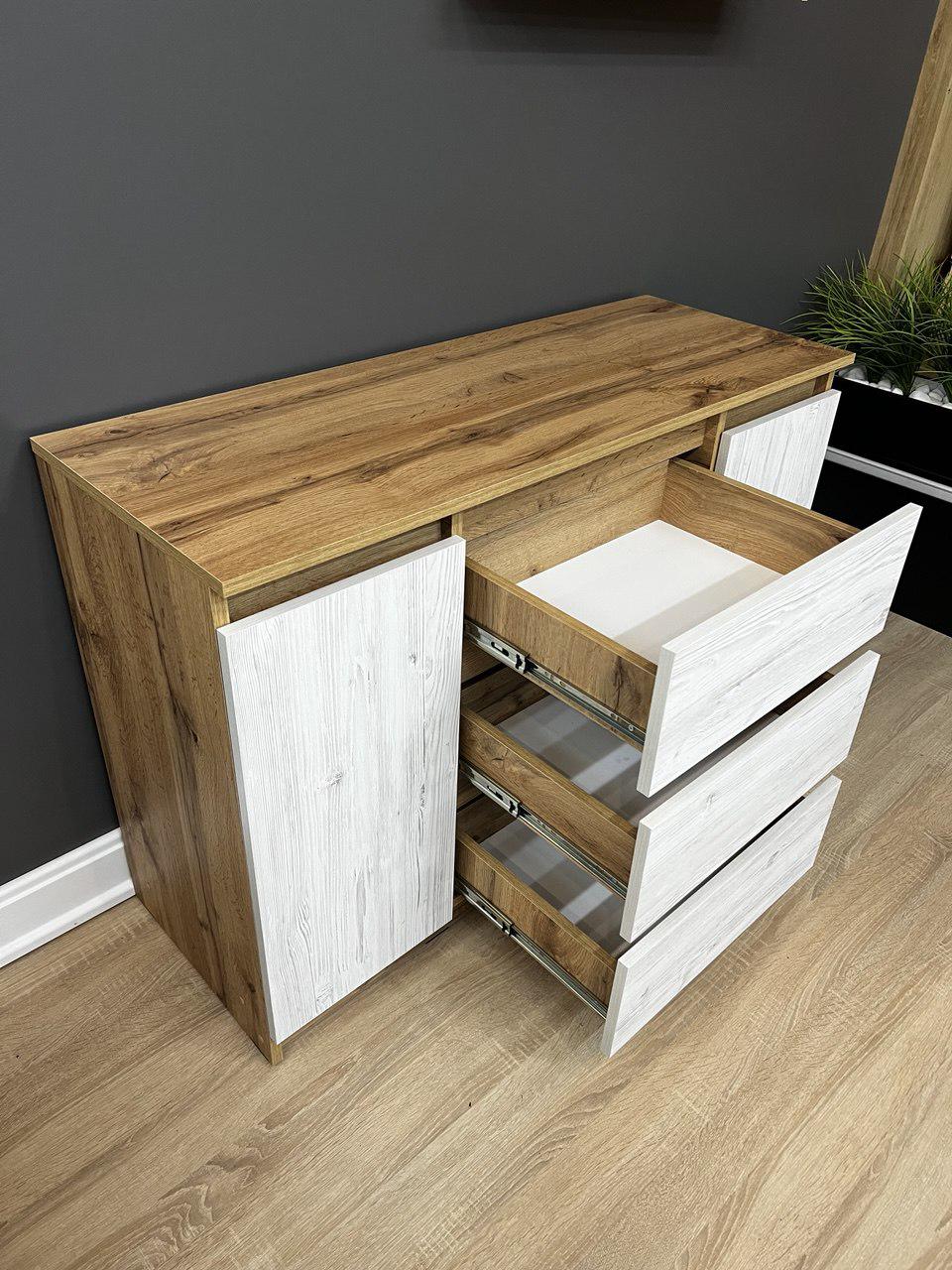 Комод Kvatro 3+2 1100х750х400 мм Дуб Аппалачі/Аляска - фото 3 Комод Kvatro 3+2 1100х750х400 мм Дуб Аппалачі/Аляска - фото 3