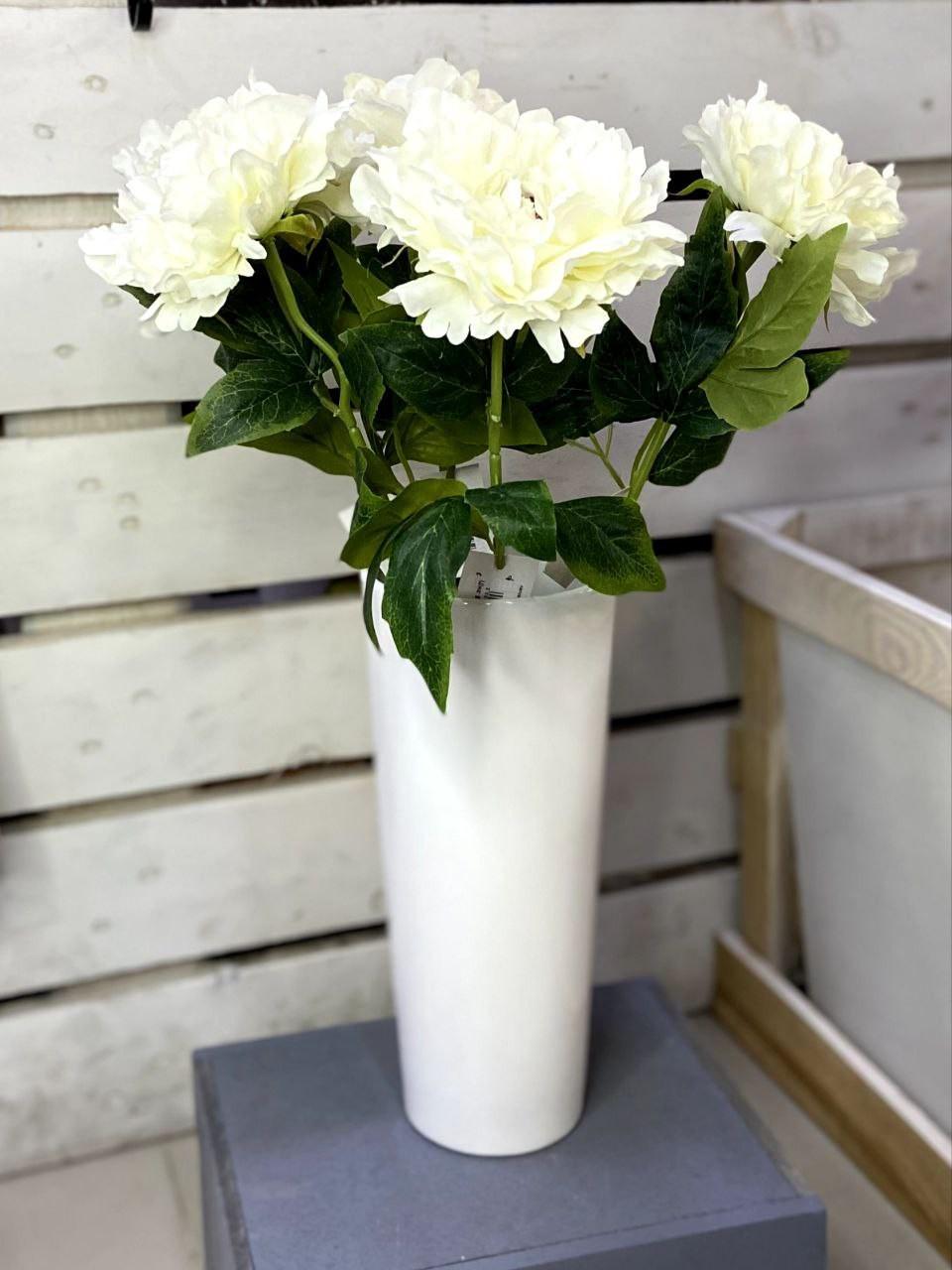 Ваза керамічна Simple 27,5 см Білий (UA 703) - фото 3 Ваза керамічна Simple 27,5 см Білий (UA 703) - фото 3