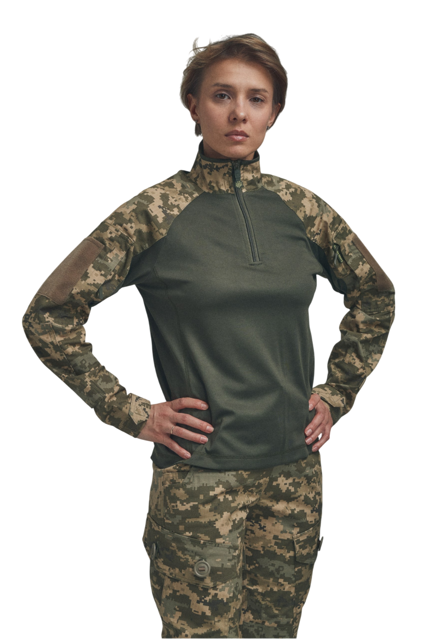 Рубашка женская UBACS под бронежилет L Пиксель/Хаки (29545874)