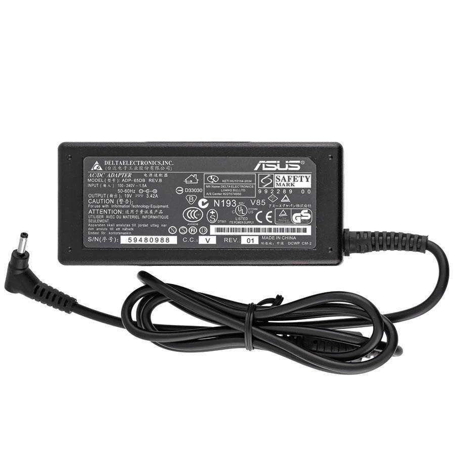 Блок питания для ноутбука Asus 19V 3,42A 65W 3,0х1,0 мм L-образный квадратный Black (209007)