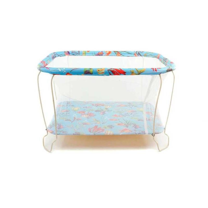 Манеж Sea bottom мягкое дно евро сетка Blue (47635)