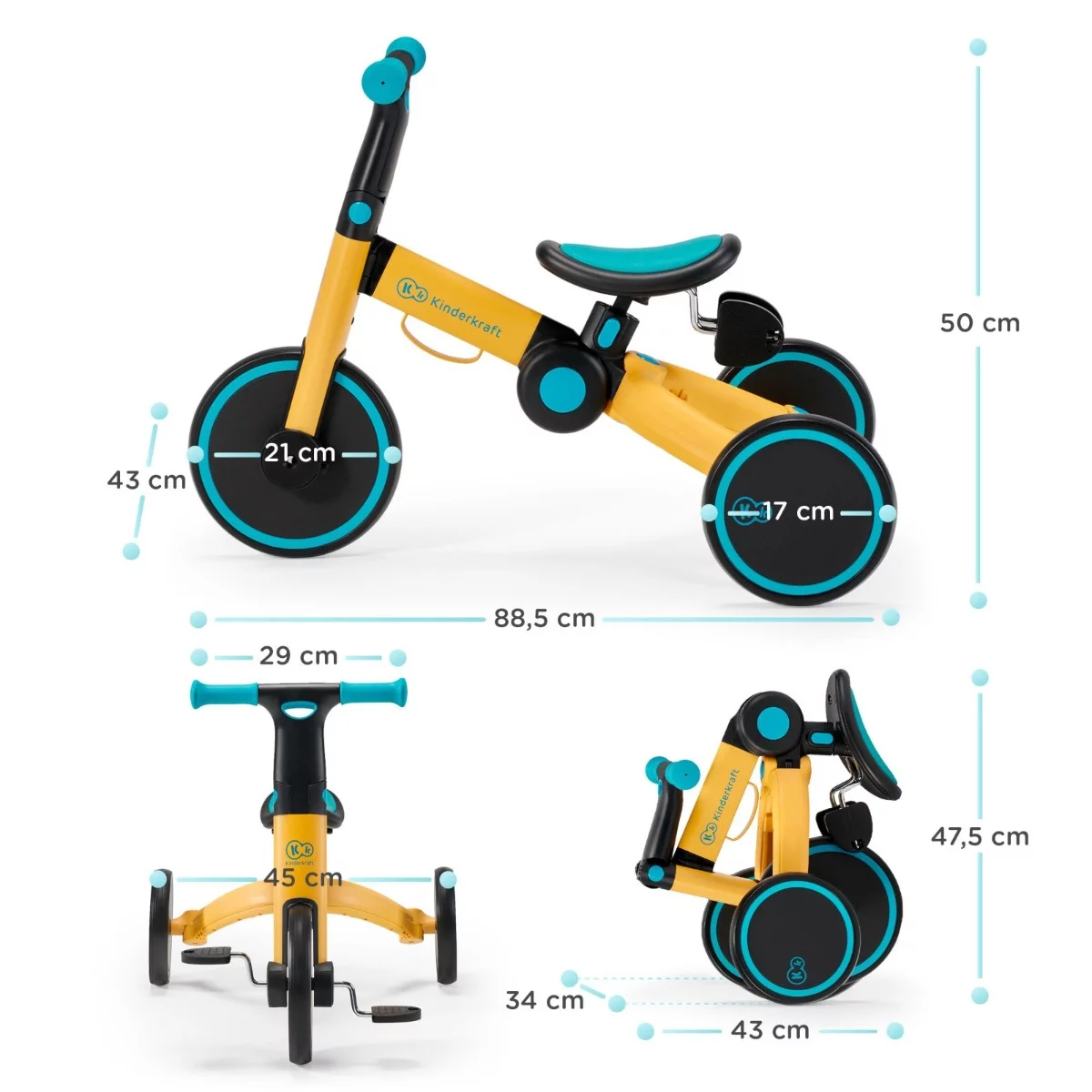 ᐉ Беговел трехколесный 3в1 Kinderkraft 4TRIKE Silver Grey (27919 ...