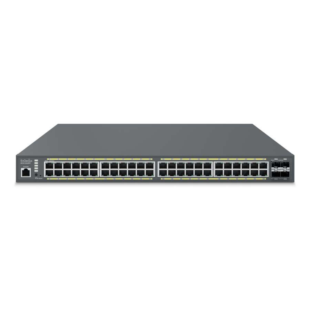 Комутатор EnGenius ECS1552FP 48xGbE+4x10Gb SFP+/L2+/740W/Cloud (557378)