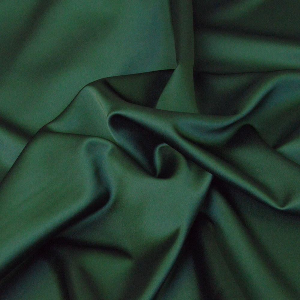 Ткань костюмная атласная Scarlett V-73 Темно-зеленый (15500)