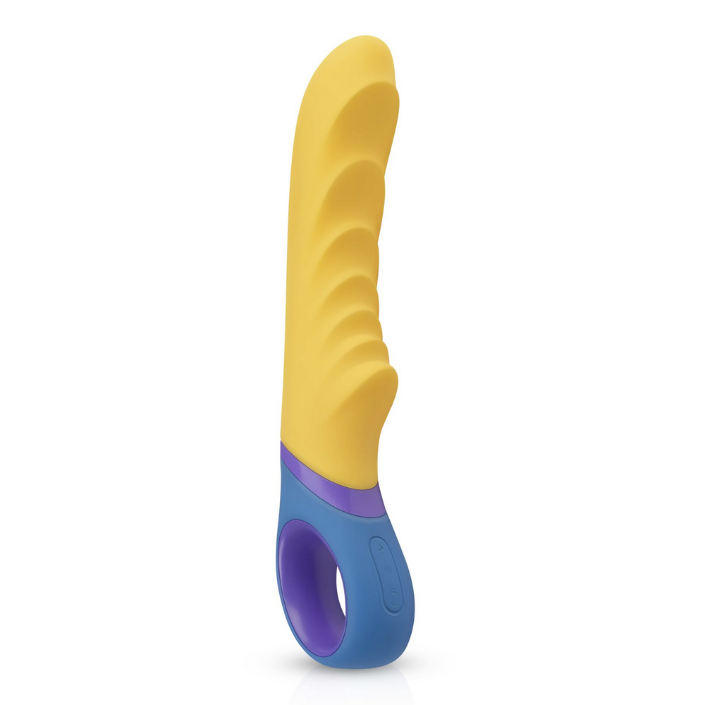 Вибратор для точки G PMV20 G-Spot Vibrator 23 см Желто-голубой (31007)