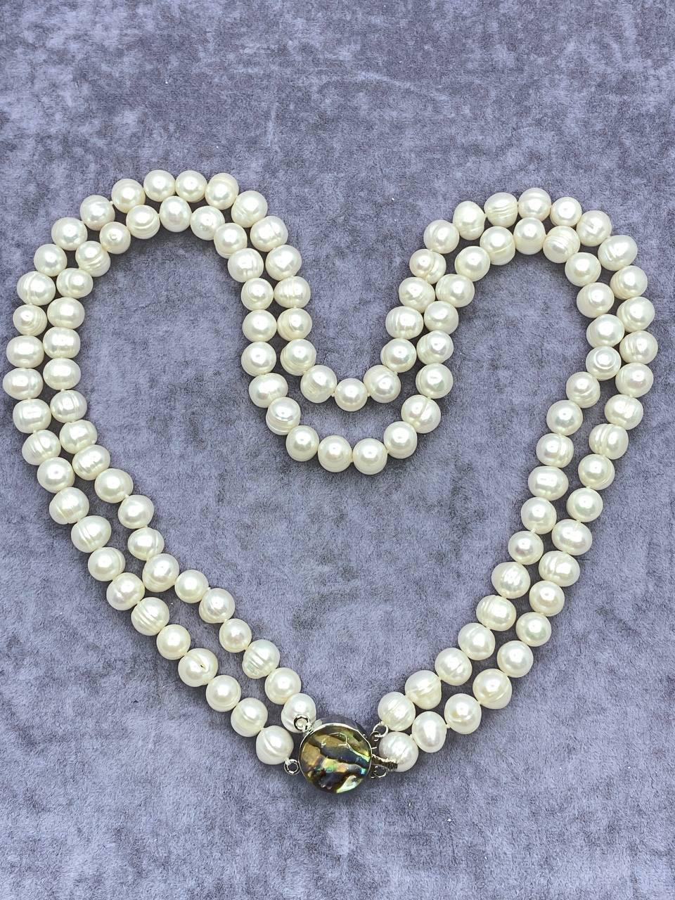 Бусы жемчуга 52 см Разноцветный (10003)