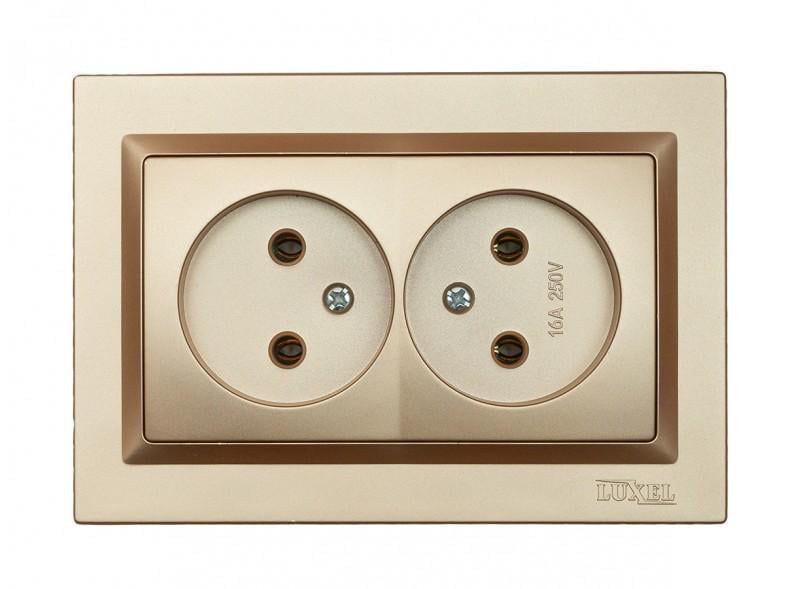 Розетка Luxel Jazz 9607 2-я б/з Бронзовый (00000038453)