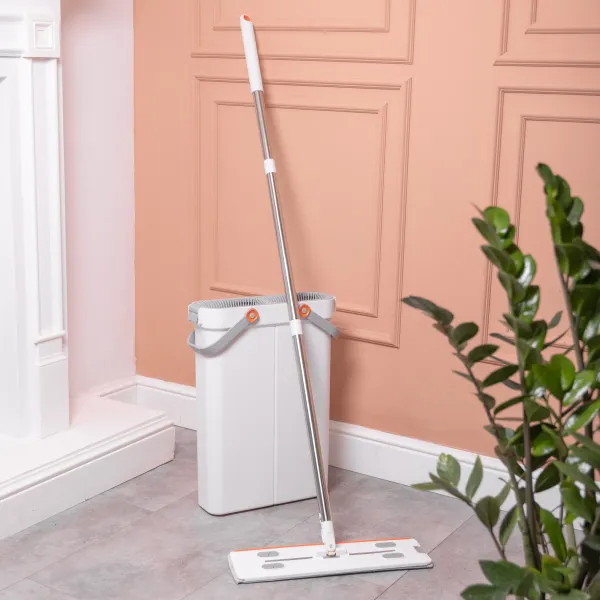 Комплект для прибирання швабра плоска та відро з 2 відсіками з віджимом Білий (HP-35015-18) - фото 13 Комплект для прибирання швабра плоска та відро з 2 відсіками з віджимом Білий (HP-35015-18) - фото 13