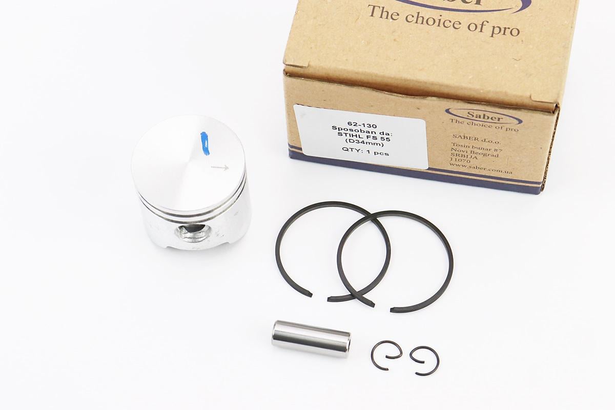 Поршень для мотокос/тримерів FS-38/45/55/MM55/BT45 34мм/палець 8 мм (213008)