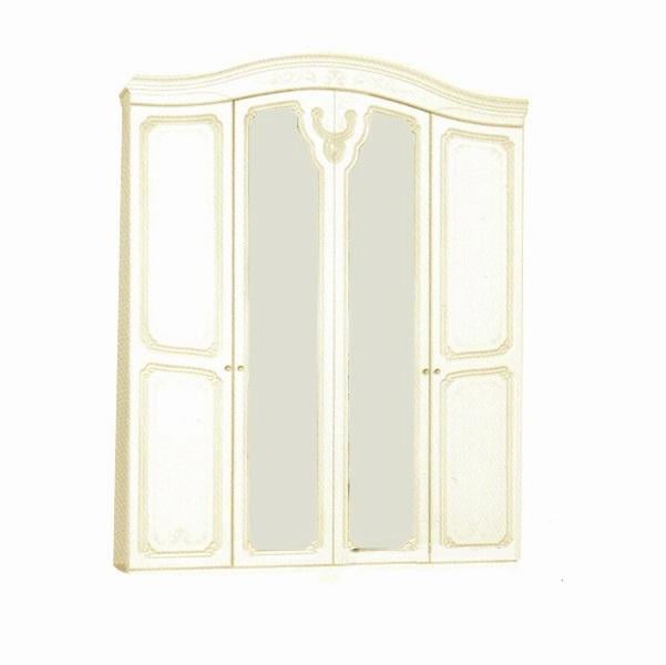 Распашной шкаф Світ Меблів Луиза 4Д в спальню 1796x580x2330 из ДСП/МДФ цвет Белое дерево