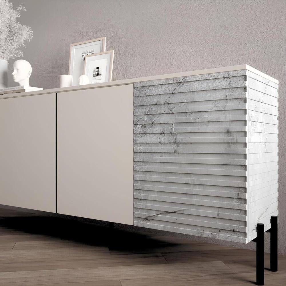 Комод в гостиную Lion Грей на черных металлических ножках 204x38x76,5 см Кашемир/Камень (000-000-2049) - фото 5 Комод в гостиную Lion Грей на черных металлических ножках 204x38x76,5 см Кашемир/Камень (000-000-2049) - фото 5